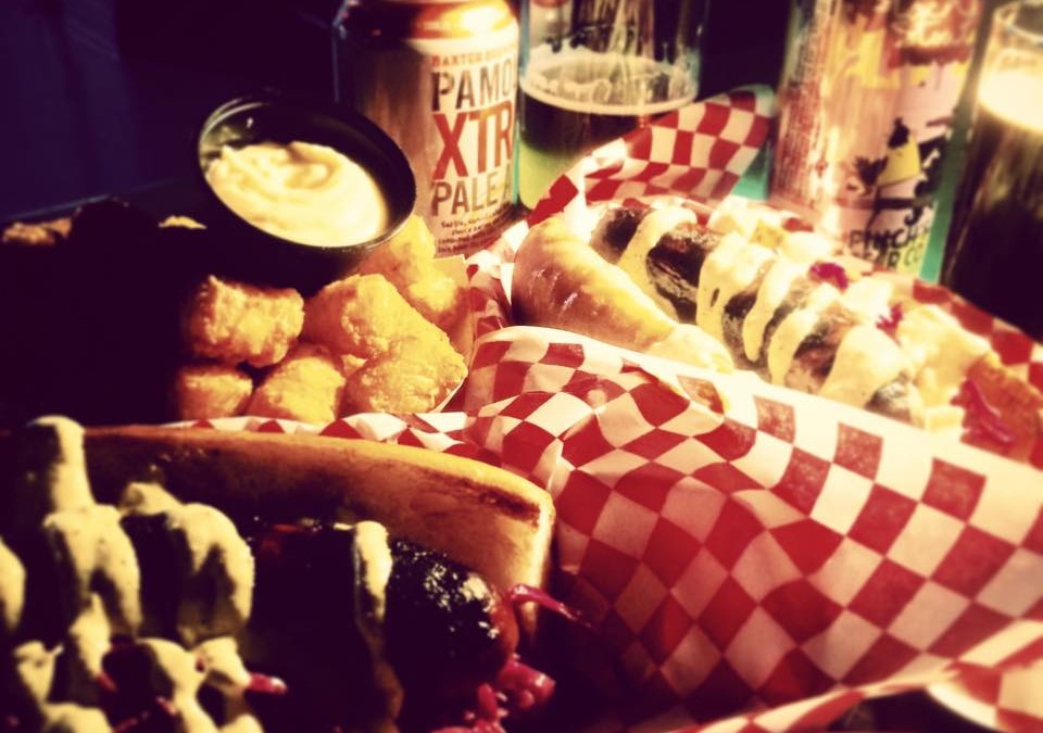 Servin’ up Beers, Brats & Tots, with Finch’s Secret Stout and Baxter’s Xtra Pale Ale